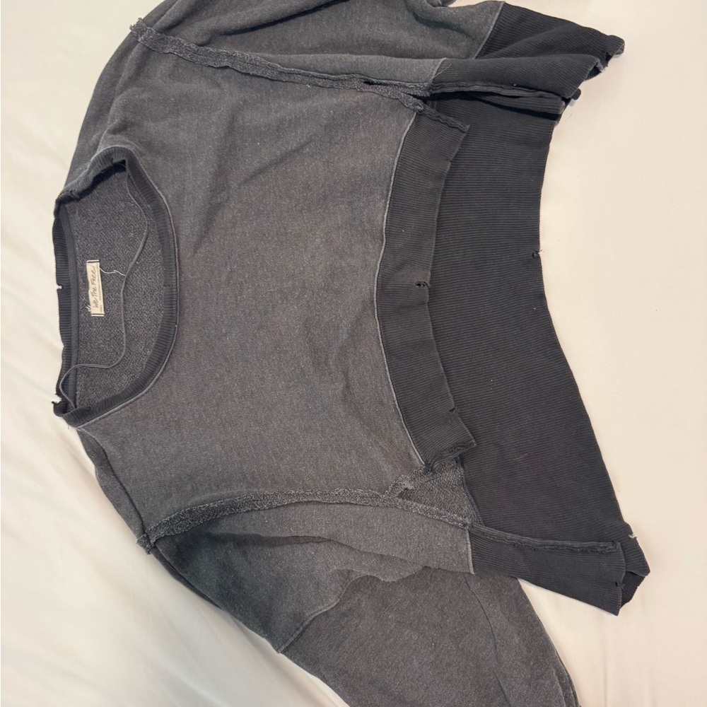 Free People Gray Sweatshirt
